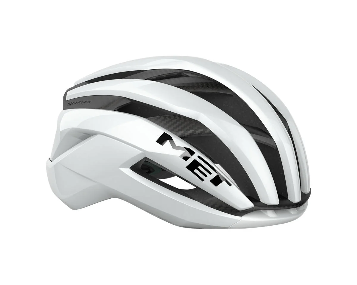 Met Trenta 3K Carbon MIPS Road Helmet (White Gloss) (M)